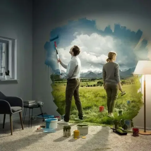 Escena surrealista de Artista fotográfico Erik Johansson