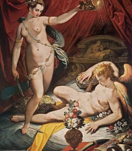 Cuadro de Amor y Psique de Jacopo Zucchi (1589)