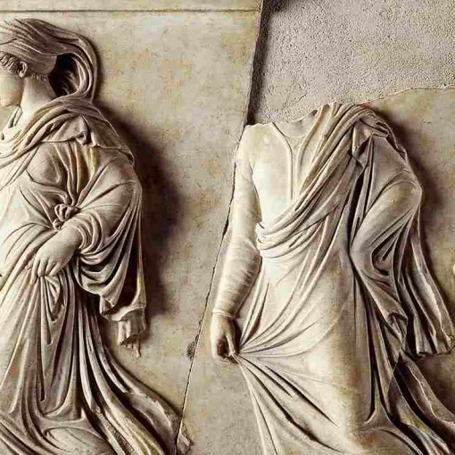 Bajorrelieve de Gradiva, figura comentada por Jensen y Freud